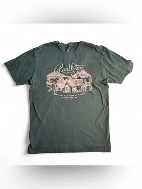 Pendleton Off Road Trails Graphic T-Shirt Forest Green Men's Large Outdoor